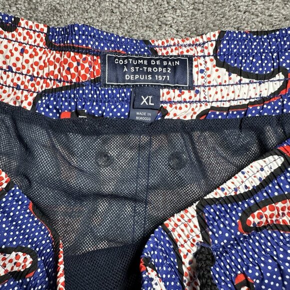 Vilebrequin Swim Trunks Mens XL Swim Shorts Blue Starfish Polka Dot Liner - Picture 5 of 9